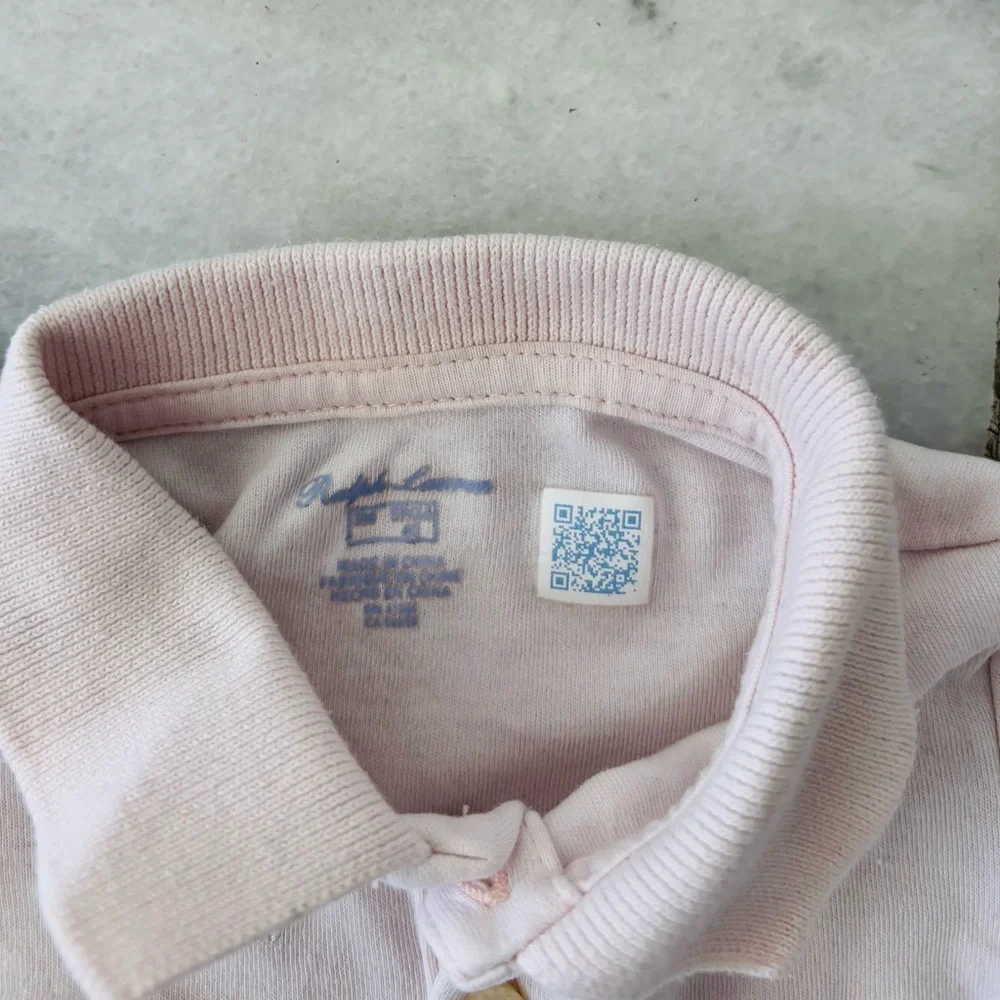 Ralph Lauren Baby Girls Ruffled Polo Dress Pink Pony Print Infant 3 Months
